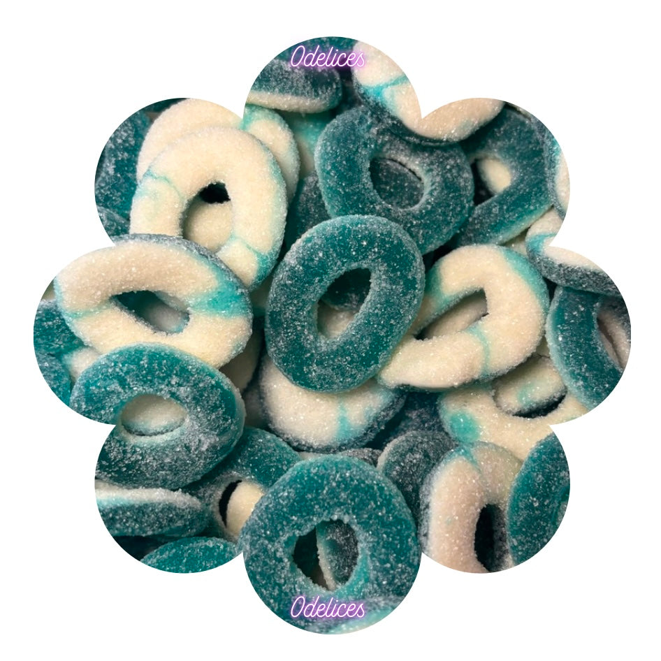 Anneaux sucrés framboise (100g)