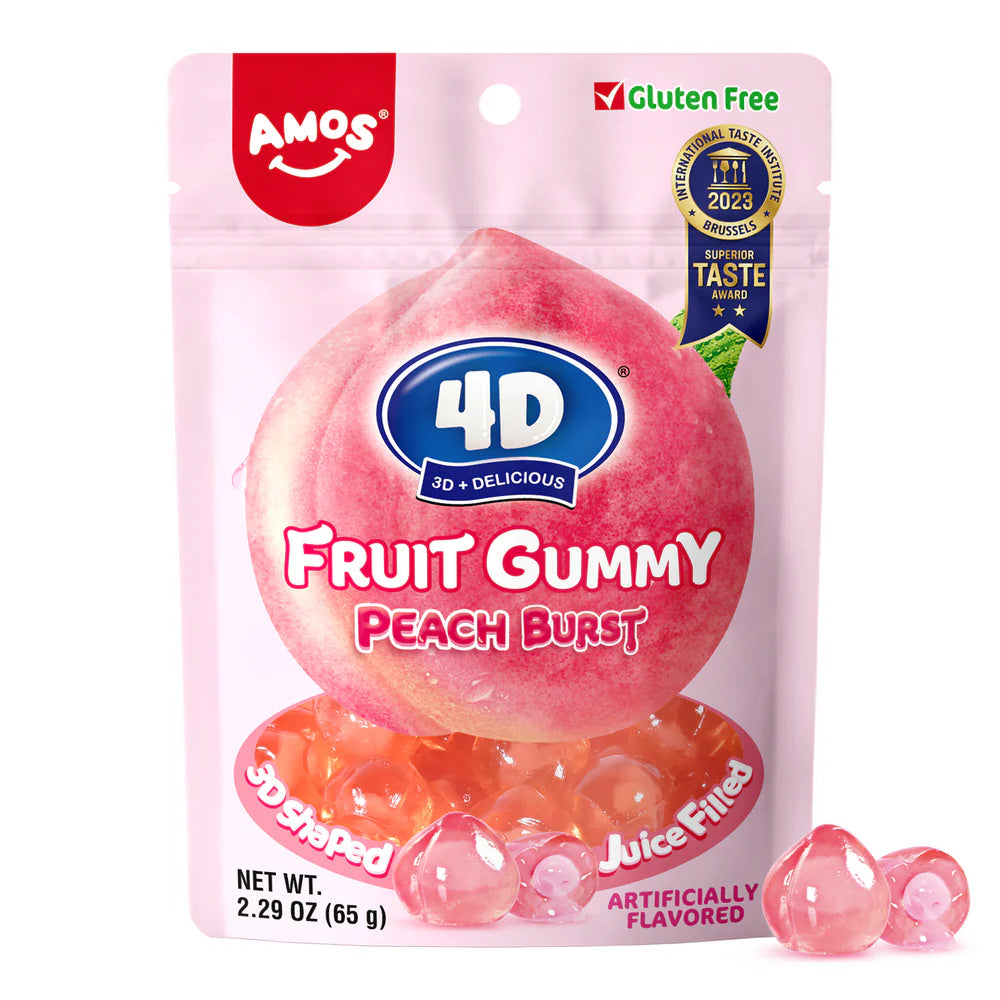 Bonbon 4D Fourré - Fruit Pêche