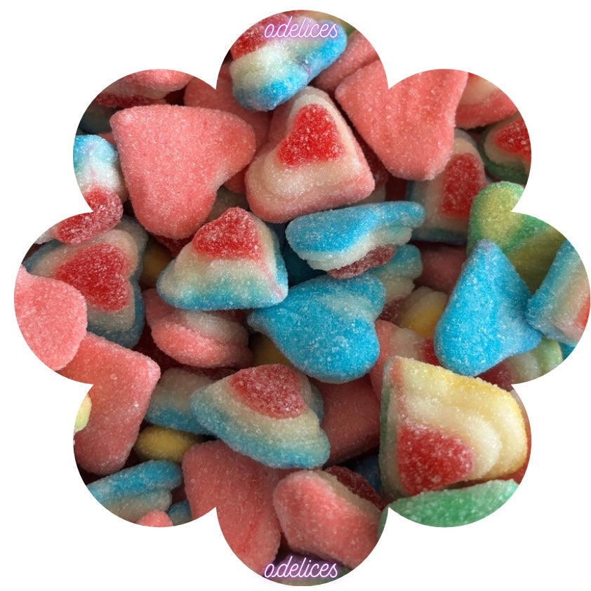 coeurs 3d assortis sucrés (100g)