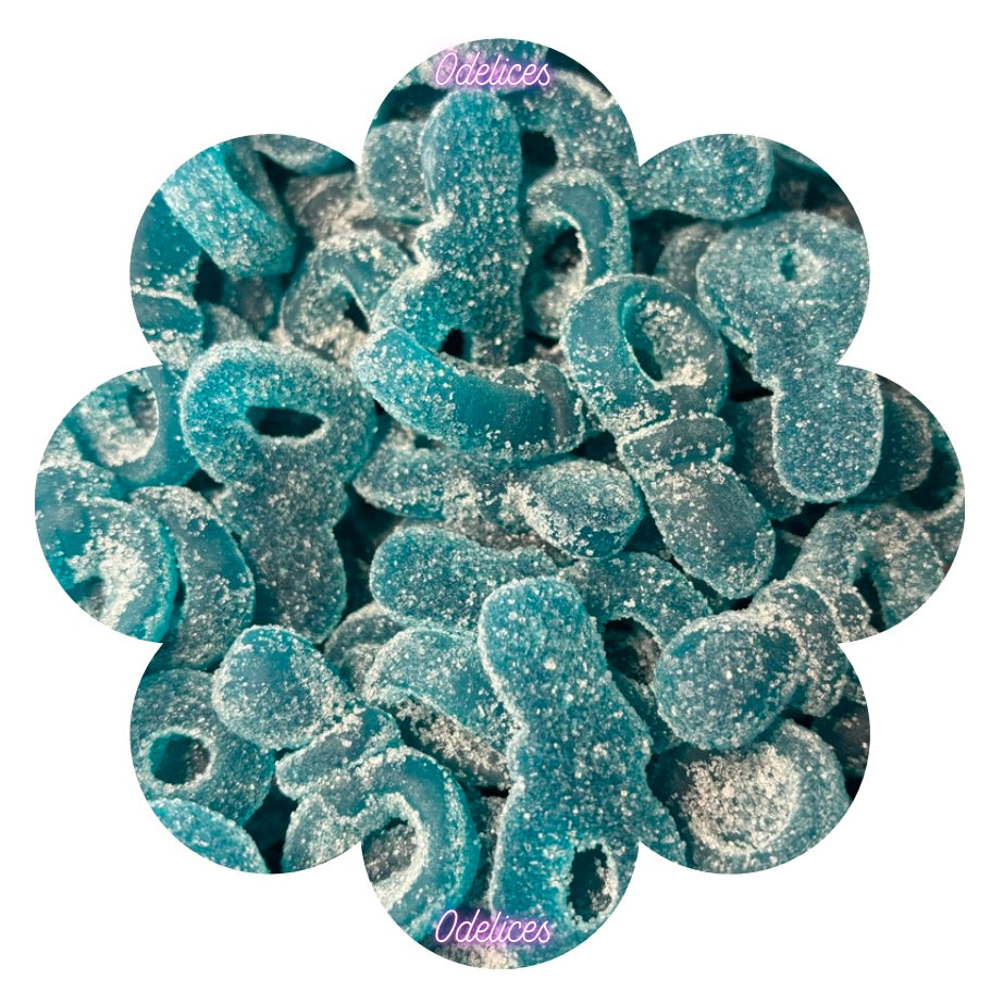 Tétines bleues à la Framboise sucrés (100g)