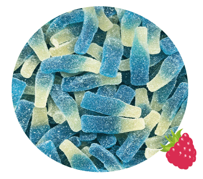 Bouteille Framboise bleue SUCRÉE ( 100g)