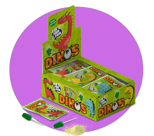 sucette pied poudre dinos