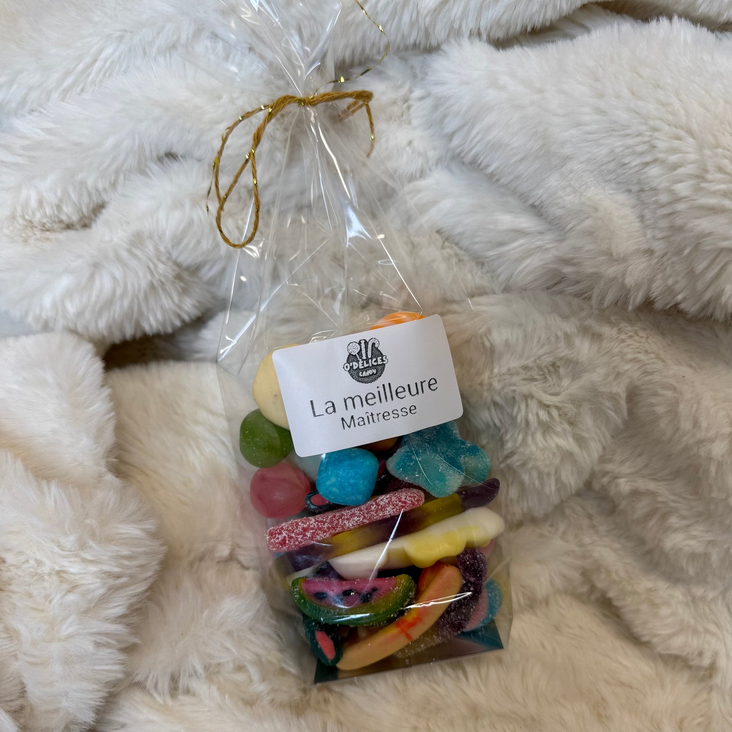 Sachets merci maîtresse personnalisée