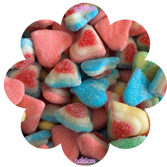coeurs 3d assortis sucrés (100g)