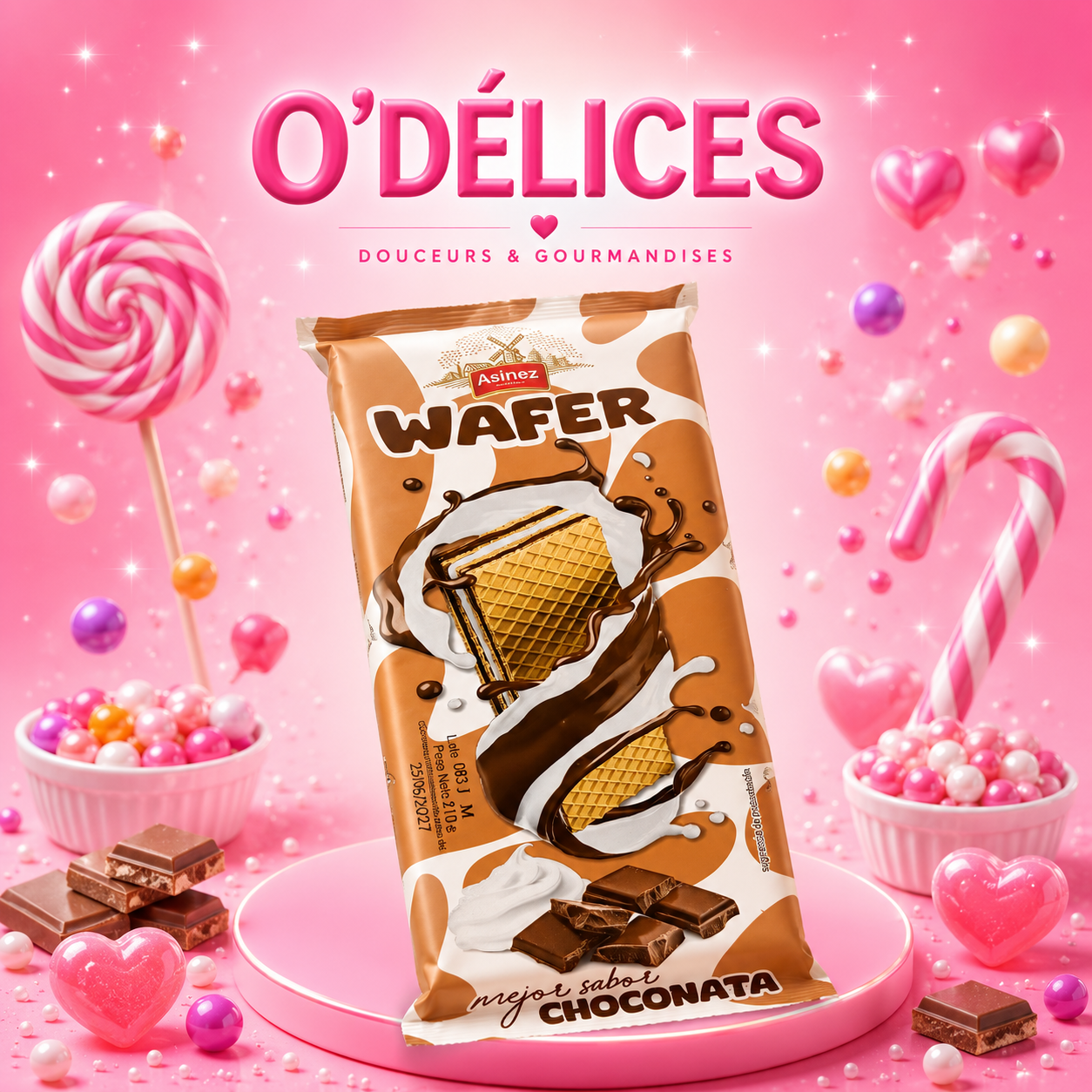 Gaufrettes chocolat crème (x1)