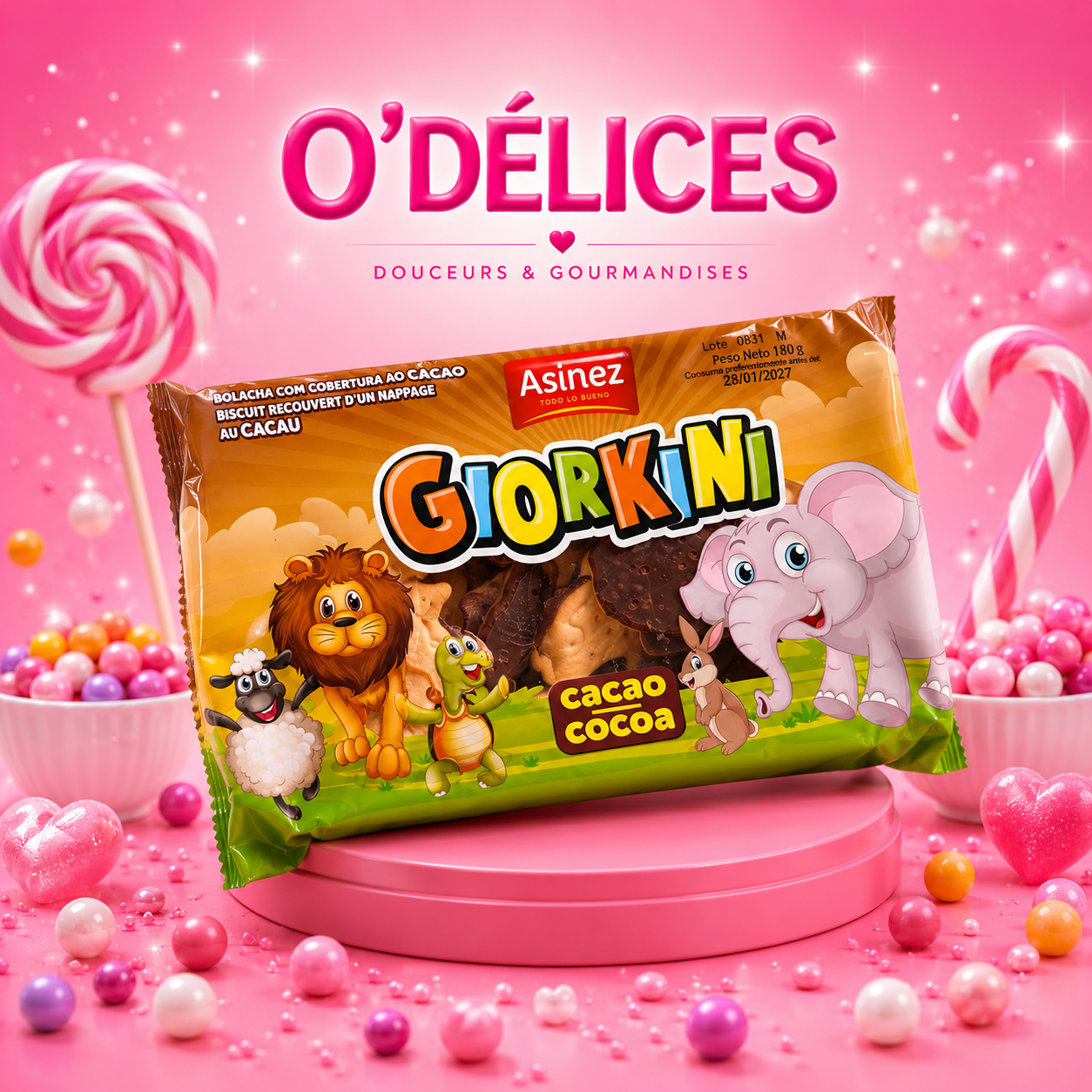 Biscuits animaux chocolat (x1)