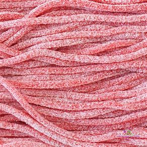 lasso torsadés acidulés fraise lot de 10