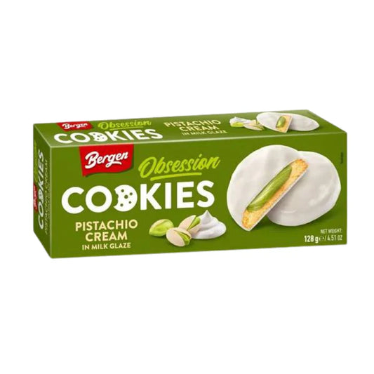 cookie glacé au lait à la crème de pistache